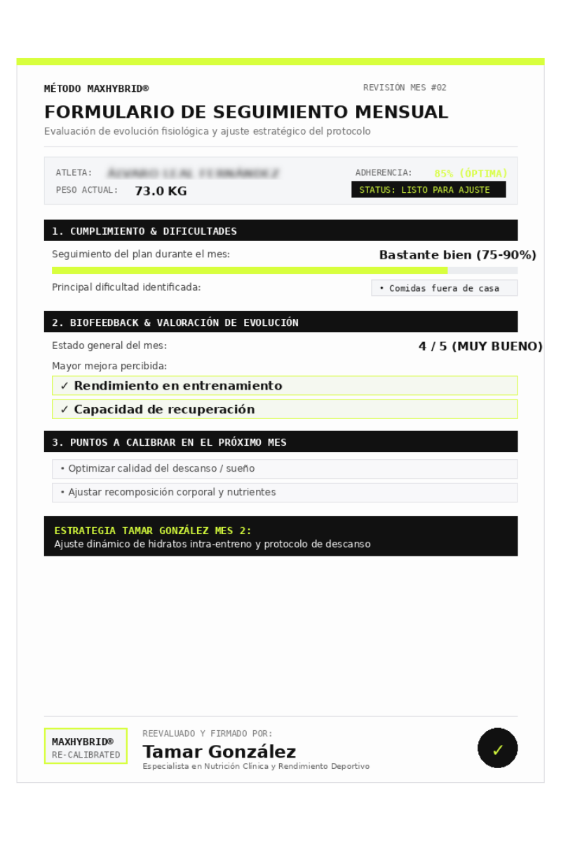 Formulario Seguimiento MAXHYBRID